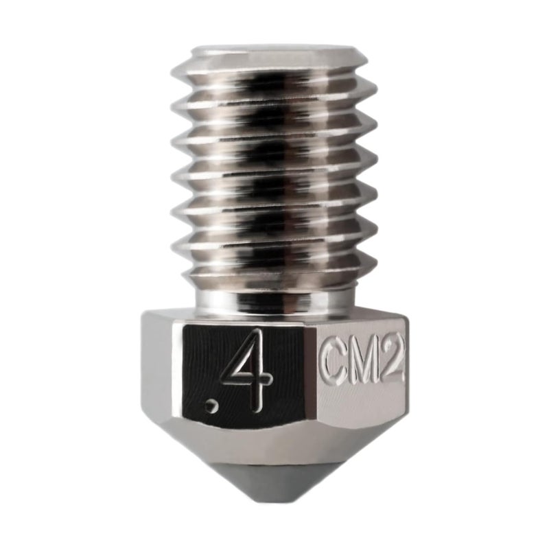 Micro-Swiss CM2 RepRap V5-V6 1.75 Nozzle for Prusa i3 MK2 / MK2S / MK3 / Mini - Copper Core - M2 Hardened Steel Tip - Superior Thermal Performance - Exceptional Wear Resistance (.4mm) - Image 1